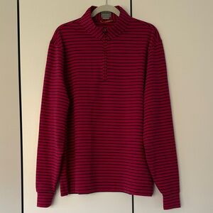 Men's Red Striped Long Sleeve Shirt